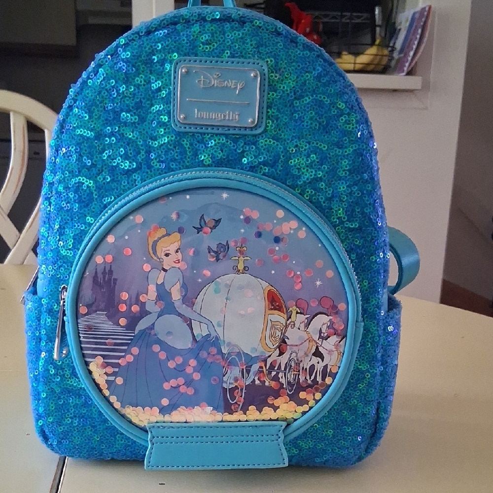 Loungefly Disney Princess Sequin Backpack - Blue